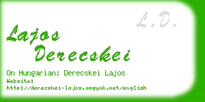 lajos derecskei business card